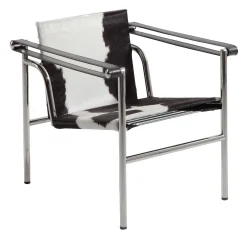 1 Fauteuil à Dossier Basculant Sedia Lounge in pelle*Cassina New