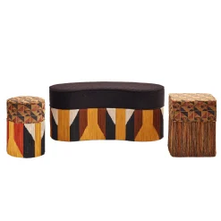 30 Pouf Eli Tribe di Lorenza Bozzoli*Lorenza Bozzoli Couture New