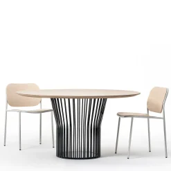 0142 Ray Tavolo rotondo in rovere naturale di Studio Gabbertas*TrabA' Hot