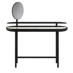 Apollo Black Walnut Wood And Calacatta Marble Vanity With Mirror*Secolo Sale