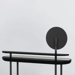 Apollo Black Walnut Wood And Calacatta Marble Vanity With Mirror*Secolo Sale