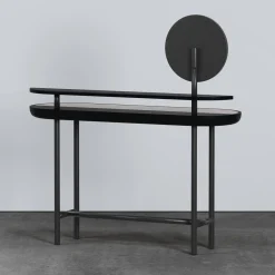 Apollo Black Walnut Wood And Calacatta Marble Vanity With Mirror*Secolo Sale