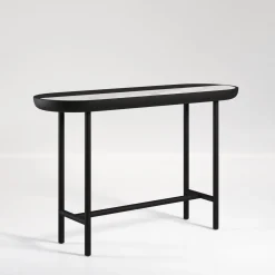Apollo Black Walnut Wood And Calacatta Marble Console*Secolo Clearance