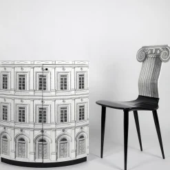 Architettura Armadio ad angolo bianco e nero*Fornasetti