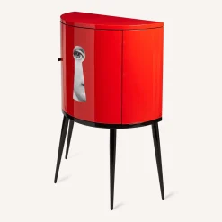 Armadietto curvo rosso Serratura*Fornasetti Discount