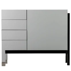 Armadio in legno laccato grigio opaco con anta*Paolo Pallucco Clearance