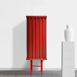 Armadio MDF rosso fuoco Curl*DLA Design Lab