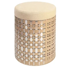 Aurelius 40 Pouf cilindrico in alluminio Champagne*Splot Design Best