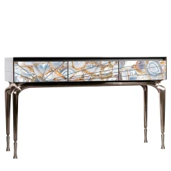 Aurora Consolle in Marmo e Acciaio Inox*Visionnaire Clearance