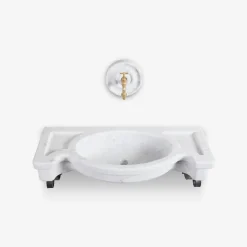 Bacino esterno in marmo bianco Sethra*Veltha Outdoor Stone Design Outlet