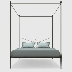 Baldo Letto Matrimoniale con Baldacchino in Ferro Nero*Lispi Best