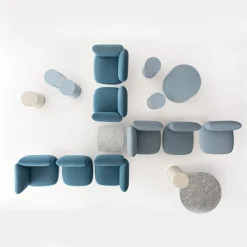 Bernard Poltroncina angolare blu chiaro*La Cividina New