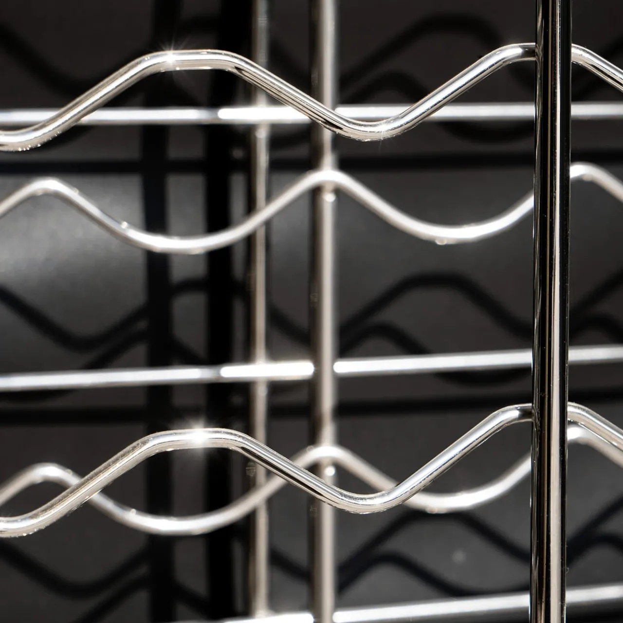 Bottillaria Portabottiglie da 48 bottiglie in metallo cromato*Enrico Girotti Sale