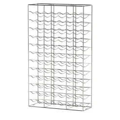 Bottillaria Portabottiglie da 84 bottiglie in metallo cromato*Enrico Girotti Hot