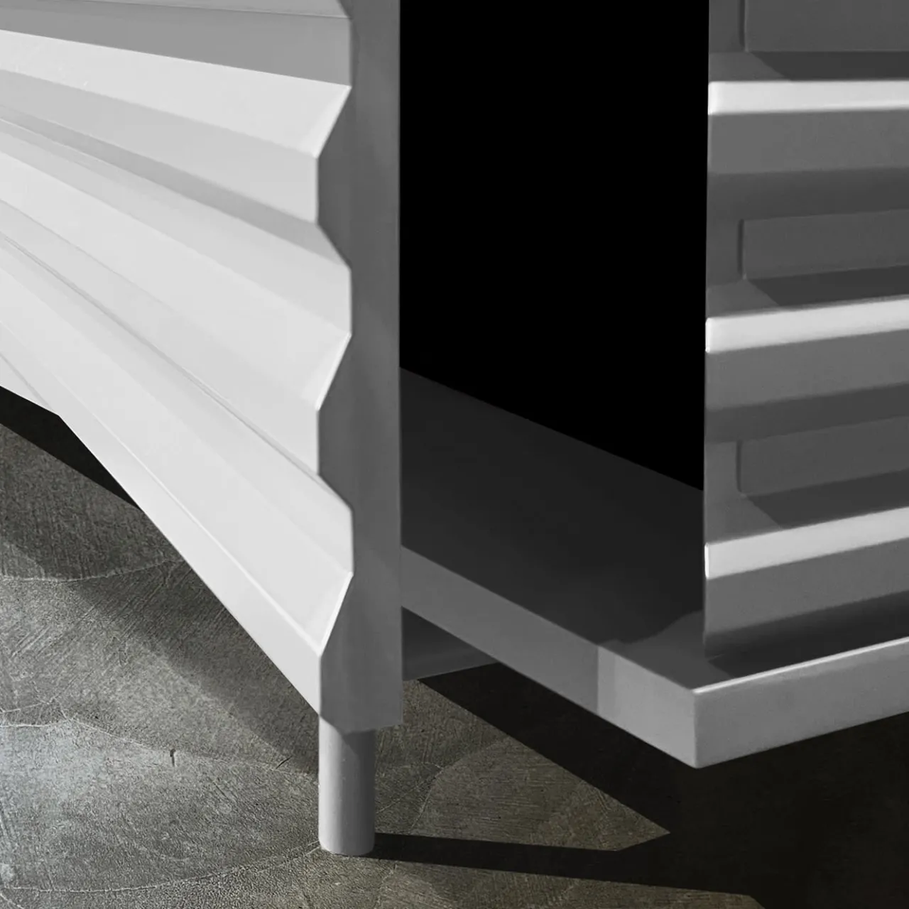 B-Side Credenza a 2 ante in MDF bianco perla*DLA Design Lab Clearance