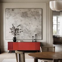 B-SIDE Credenza a 3 ante rosso fuoco*DLA Design Lab Online