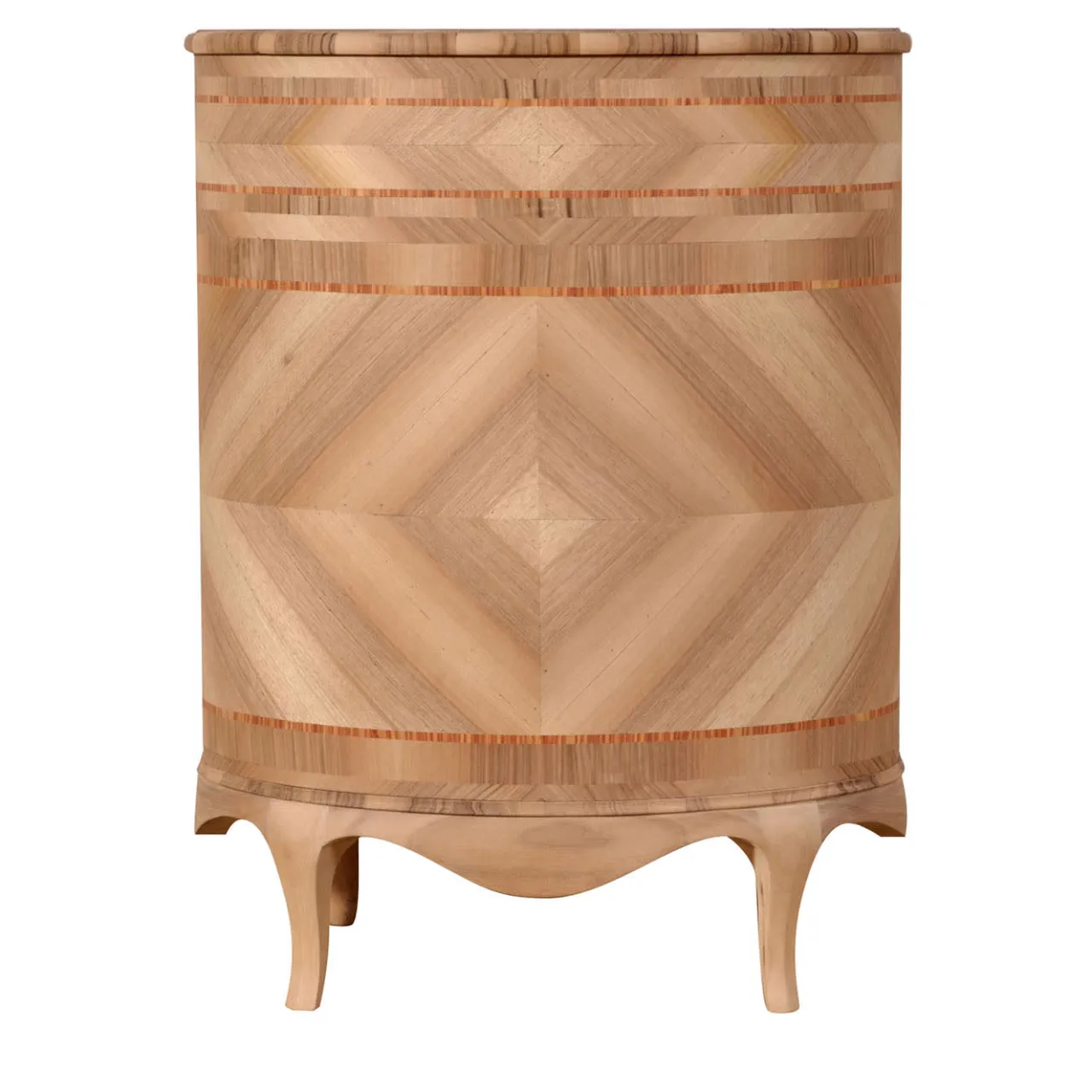 Cabinet ovale intarsiato in stile veneziano Venezia '700 Luigi XV*Vangelista 1960 Online