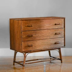 Cassettiera a 3 Cassetti Con Quattro Gambe In Bambù*Molto Collectibles Hot