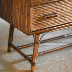 Cassettiera a 3 Cassetti Con Quattro Gambe In Bambù*Molto Collectibles Hot