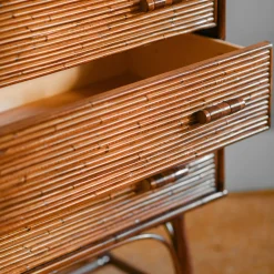 Cassettiera a 3 Cassetti Con Quattro Gambe In Bambù*Molto Collectibles Hot