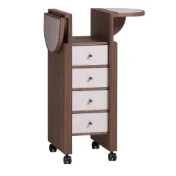 Cassettiera Cocker 4 in legno e pelle*Casa Covre Clearance