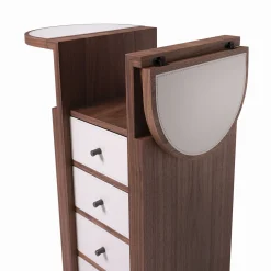 Cassettiera Cocker 4 in legno e pelle*Casa Covre Clearance