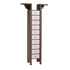 Cassettiera Cocker 10 in legno e pelle*Casa Covre Best