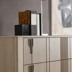 Cassettiera Domino a 5 cassetti in noce canaletto beige*Modesign Best