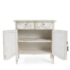 Cassettiera Dorsoduro Bianco Gesso con Motivo Foglie*Porte Italia Online