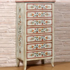 Cassettiera floreale in stile tirolese Tirolesi '700*Vangelista 1960 Discount