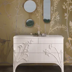 Cassettiera Linpha in Legno di Acero Bianco con 4 Cassetti*Cafedesart Online