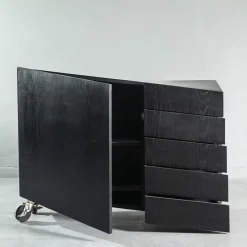 Cassettiera W Il Toro in Rovere Nero Laccato*Paolo Pallucco Outlet