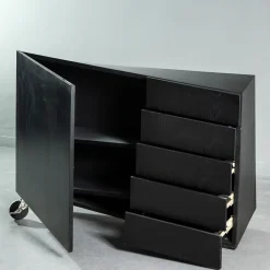 Cassettiera W Il Toro in Rovere Nero Laccato*Paolo Pallucco Outlet