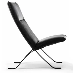 Chaise longue in pelle nera Mood*Enrico Pellizzoni Outlet
