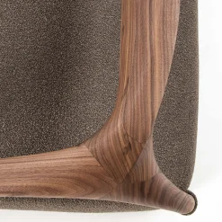 Chassis Divano con Struttura in Legno e Rivestimento in Tessuto Marrone*Durame New