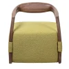 Chassis Poltrona con Struttura in Legno e Rivestimento in Tessuto Verde*Durame Clearance