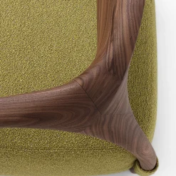 Chassis Poltrona con Struttura in Legno e Rivestimento in Tessuto Verde*Durame Clearance