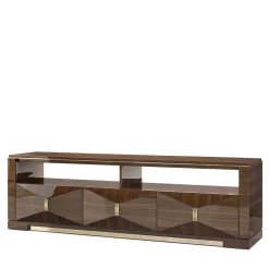 Collezione FB con conchiglia bassa in legno di noce e metallo*Franco Bianchini Best