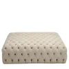 Collezione Malvina - Pouf quadrato grande bianco Capitonnè*Domingo Salotti New