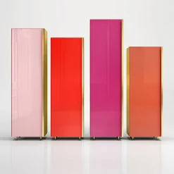 Colonna 01 Set di 4 armadi rossi*Filippo Carandini Outlet