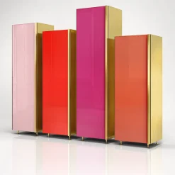 Colonna 01 Set di 4 armadi rossi*Filippo Carandini Outlet