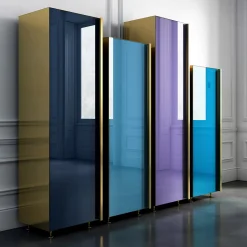 Colonna 01 Set di 4 armadietti blu*Filippo Carandini Outlet