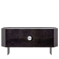 Comò a 2 cassetti in cristallo scuro FB Collection*Franco Bianchini Outlet