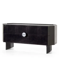 Comò a 2 cassetti in cristallo scuro FB Collection*Franco Bianchini Outlet