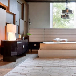 Comò a 2 cassetti in cristallo scuro FB Collection*Franco Bianchini Outlet