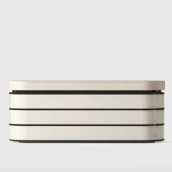 Comò Derry in pelle e legno*CPRN Homood