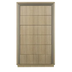 Comò Galileo Lux in pelle e legno eucalipto*Carpanelli New