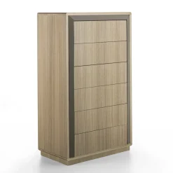 Comò Galileo Lux in pelle e legno eucalipto*Carpanelli New