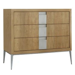 Comò in legno di ciliegio e metallo cromato patinato*LCI_DECORA Clearance