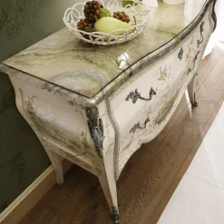 Comò in legno laccato dipinto a mano*Ros Italia Interiors Online